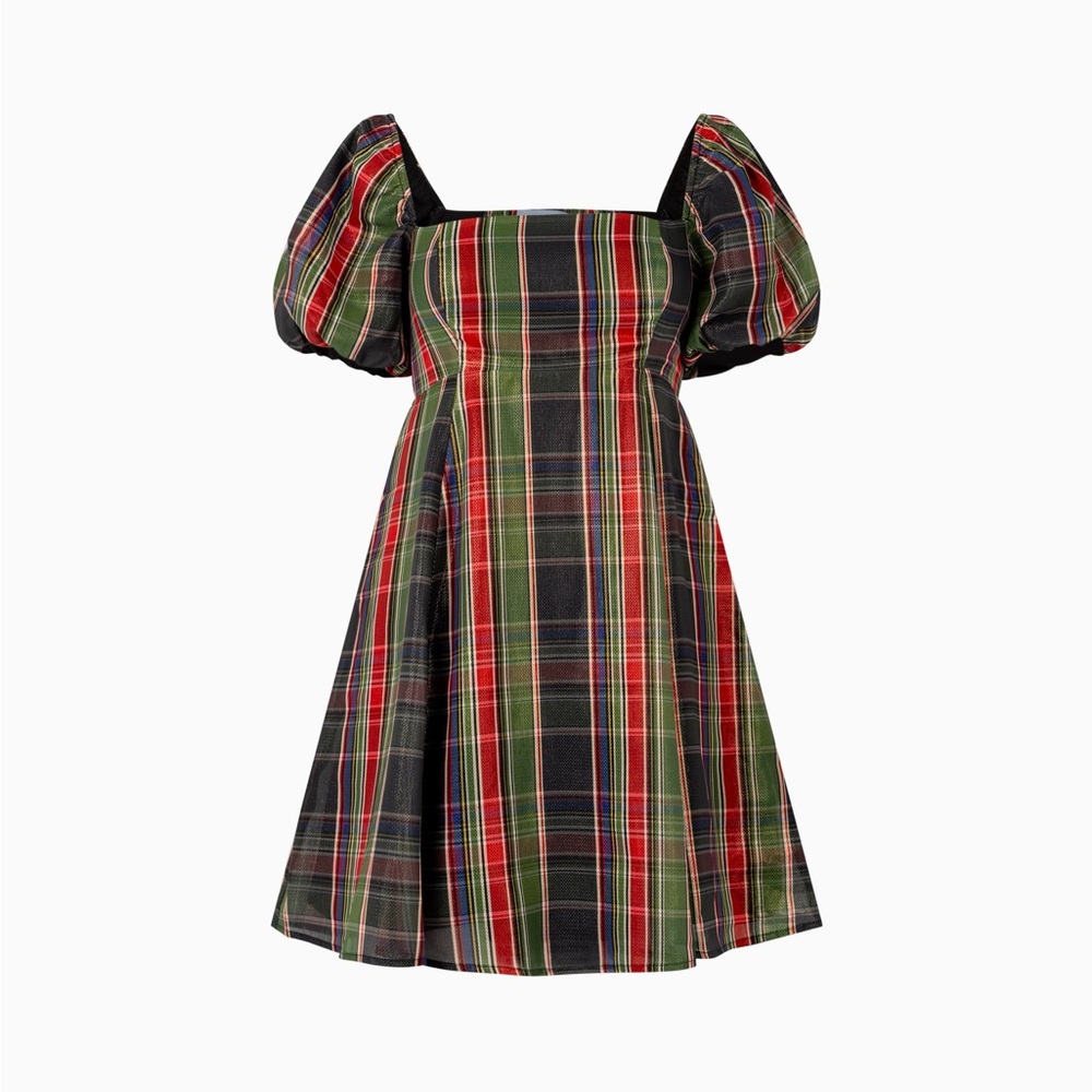 Hill House Home The Matilda Mini Dress- Tartan Lamé